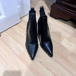 Charles David Black Pointed Ankle Boots